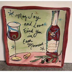 Certified International Square Platter " May Joy and Love Find You In Each Momen